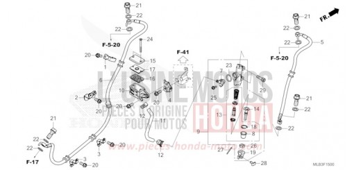 REAR BRAKE MASTER CYLINDER CB750AP de 2023